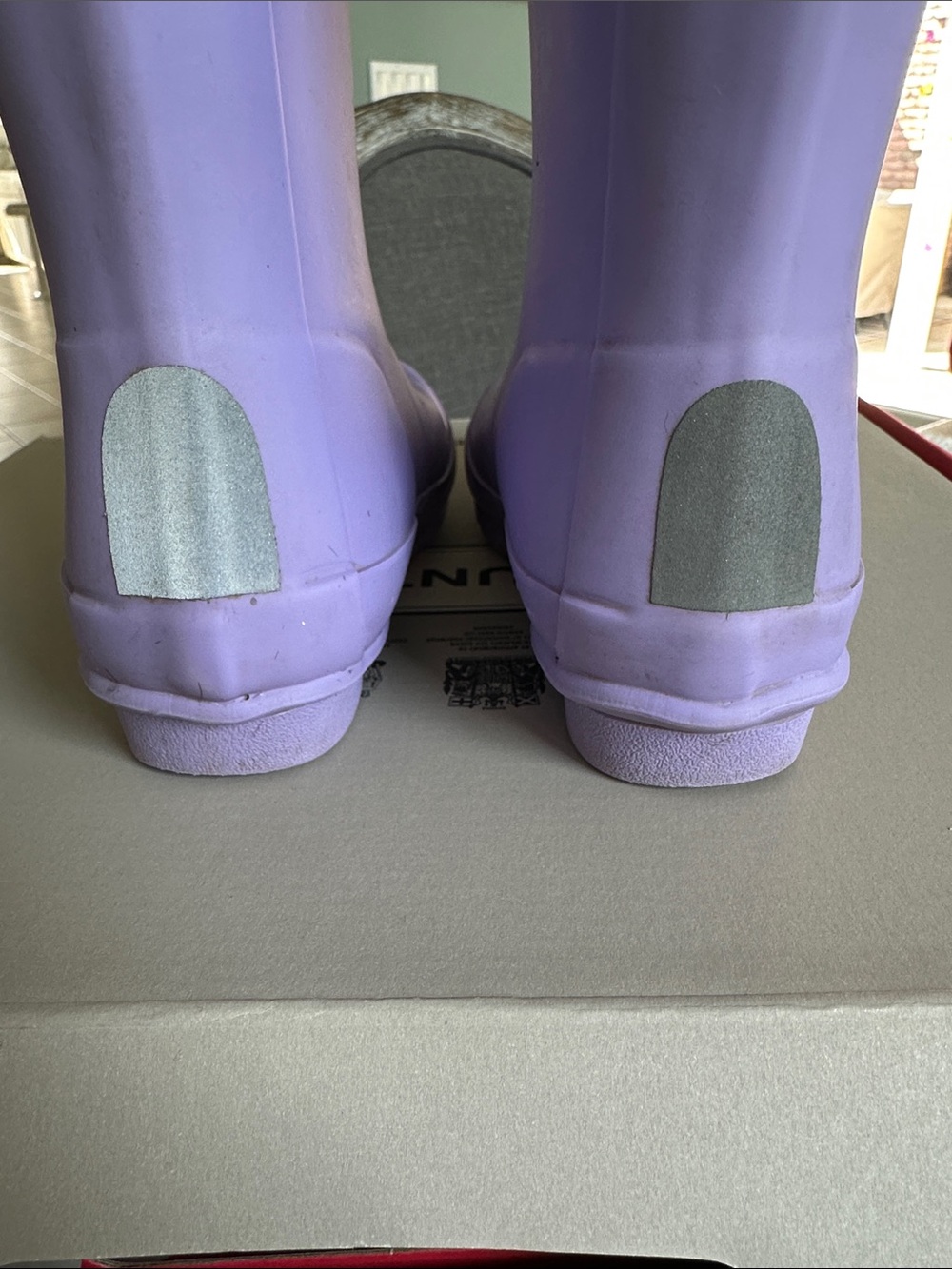 Hunter Original Lavender Rain Boots with Side Buckle B12 G13 Very Nice. - Picture 3 of 9